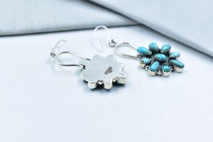 High Quality Handmade Mojave Turquoise And Sterling <b>Silver</b> <b>Stud</b> Earrings 925 <b>Silver</b> For Women - Product Image 4