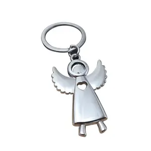 작은 천사 축제 선물 수호 천사 키 체인 소녀를위한 키 체인 수호 천사 쇼핑 트롤리 칩 작은 열쇠 고리 금형