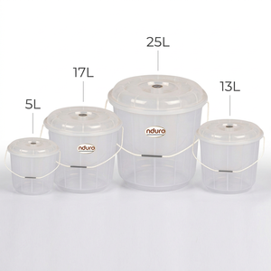 Nduro Transparent <b>Plastic</b> Storage <b>Bins</b> with Lids Round Shape for Bathroom Neatening 4-Pack PP Material Minimalist Design - Product Image 3