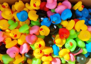 Elarve Multicolored Mini Multicolor Rubber Squeeze Toys Baby <b>Bath</b> Ducky Bathtub Pool Squeaky Little Duck Shower/Party - Product Image 3