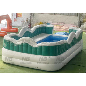 ออกแบบบาร์สระน้ำเป่าลมคุณภาพสูง ผลิตจากวัสดุ PVC ได้รับการรับรองมาตรฐาน CE พร้อมที่นั่งสำหรับ 5-10 คน สำหรับใช้งานกลางแจ้ง - Product Image 3