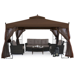 Gazebos à toit souple Gazebos les mieux notés Pergolas et kiosques avec toit en tissu Gazebos et pergolas pour jardin avec structure en métal - Product Image 1