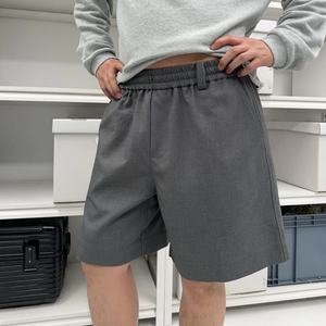 Shorts Bermuda pour Hommes Gris Foncé Plissés Classiques Confortables et Tendance de Haute Qualité en Gros - Product Image 5