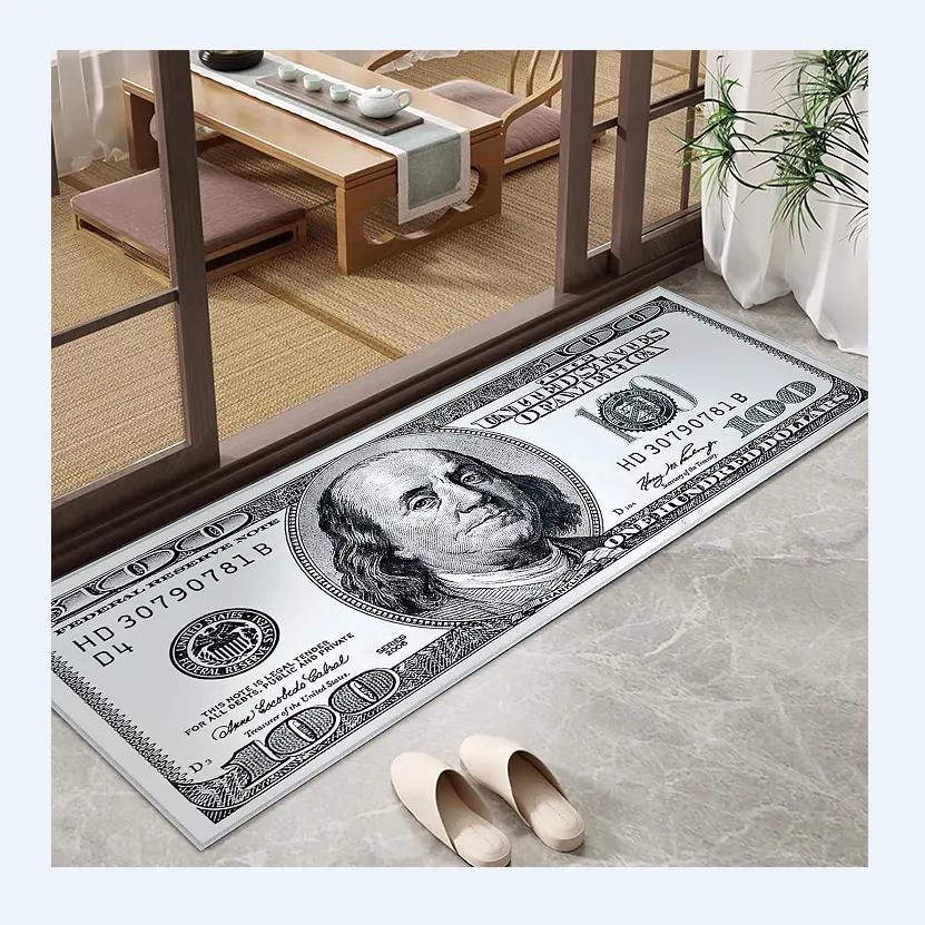 Custom 100 dollars printed carpet polyester customized modern rugs and carpets on line