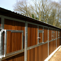 Box à chevaux galvanisé économique pour l'extérieur, écurie préfabriquée robuste, abri pour chevaux