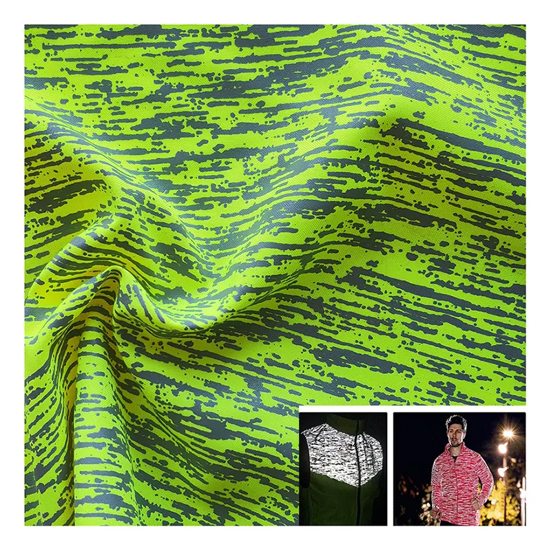 100% Polyester WR FR fluor zieren des reflektieren des Druck gewebe für hochs ichtbare T-Shirt-Kleidung