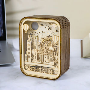 <span class=keywords><strong>2025</strong></span> Neue Produkte mpfehlung Schloss Windmühle Holz Foto rahmen Lampe für Geburtstags geschenk artikel - Product Image 6