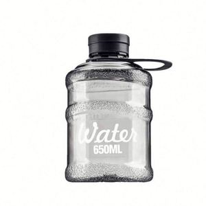 Creative Trendy Mini Bucket Cup Stylish Student <b>Plastic</b> Reusable Food Safe Water Bottle Lid Large Capacity Portable For Men - Product Image 4