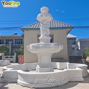 Fontana d'Acqua Angelo in Marmo Bianco per <span class=keywords><strong>Giardino</strong></span> Esterno Moderno Naturale di Alta Qualità YOUFINE Ornamenti da <span class=keywords><strong>Giardino</strong></span> Europei - Product Image 6