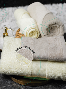 Serviette de bain en tissu éponge jacquard 100% coton ARVIS 50x90cm à rayures larges, haute absorption, écologique, douce et durable pour les hôtels et la maison - Product Image 3