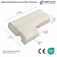 Oreiller ergonomique rectangulaire en mousse à mémoire de forme pour dormeurs latéraux, soulagement des douleurs cervicales, design arqué, respirant et lavable