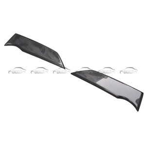M Style Carbon Fiber Front <b>Splitter</b> Bumper Lip Fog Lights Fender <b>Splitters</b> Flaps for Honda Civic 10TH TYPE R FK8 Auto Tuning - Product Image 4