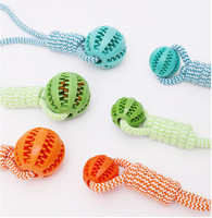 Jouets pour chiens en caoutchouc écologiques solides résistants aux morsures non toxiques accessoires interactifs pour animaux de compagnie jouets à mâcher en corde qui couinent