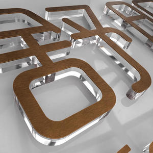 ป้ายอะคริลิค 3 มิติ สีตามสั่ง ไม่มีไฟ ตกแต่งผนังภายใน สำหรับบริษัท สำนักงาน ธุรกิจ ป้ายแสดงตัวอักษร - Product Image 1