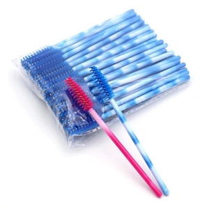Lot de 50 brosses applicatrices jetables en nylon pour mascara, applicateur de cils ombré bicolore, brosse à cils pour greffe de cils, baguette de maquillage - Product Image 3