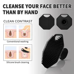 OEM/OEM Hexagon Skin Care Wash Soft Silicone Face Brush Scrubber Exfoliating Brush Face Massager Facial Cleansing Brush For Man