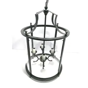 Pendant Light Treo Chandelier Đen Hiện Đại Chiếu Sáng Trong Nhà Châu Âu Pendent Lights 100 Cm Chuỗi Khung Kim Loại Vòng Lồng Trong Nhà