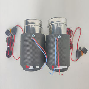 ユニバーサルカーボンファイバチューニング排気ヒント車の排気マフラーエンドパイプled ledライト - Product Image 2
