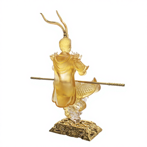 Sculpture de <span class=keywords><strong>Bouddha</strong></span> en cristal poli, décoration religieuse pour la maison, style et spiritualité améliorés pour Noël - Product Image 3