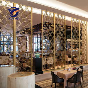 Fabricant de cloison en acier inoxydable doré placage <span class=keywords><strong>d</strong></span>'aluminium diviseur <span class=keywords><strong>d</strong></span>'écran en métal pour escalier intérieur garde-corps mur <span class=keywords><strong>rideau</strong></span> - Product Image 2