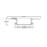 Dissipateur de chaleur Chine 3M Nez d'escalier Profil LED en aluminium pour le plâtrage mural pour bande lumineuse LED