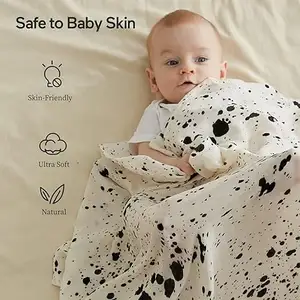 Mantas envolventes de muselina de bebé de color liso de algodón de bambú de algodón orgánico