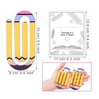 Sublimación personalizada lápiz en blanco manzana acrílico papel Clips decoración manualidades clip escuela Oficina marcapáginas para archivo