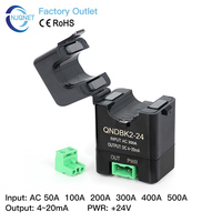 QNDBK2-24 AC 50A 100A 200A 400A 4-20mA Transformador de Corriente de Núcleo Dividido Tipo Pinza Transductor CT Sensor de Corriente de Efecto Hall Transmisor
