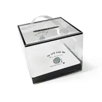 खाद्य ग्रेड 11 13 15x15x15 18cm घन प्लास्टिक बॉक्स पीवीसी पारदर्शी प्लास्टिक पैकेजिंग बॉक्स कर सकते हैं अनुकूलित किया जा सकता है निर्माता केक बॉक्स