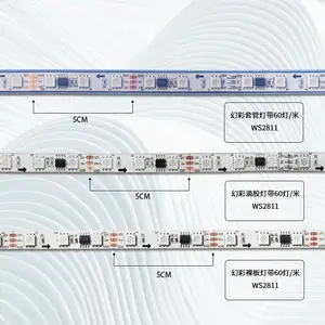 智能wifi应用控制器ucs2904 ws2811 30毫米36v发光二极管智能条形灯