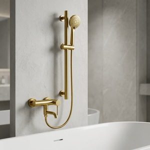 Shower Set 304 Stainless Steel Adjustable Stand With Handheld Head PVD Coating Corrosion Prevention - Product Image 1