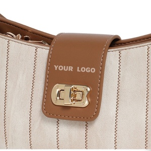 Sacs fourre-tout de luxe pour femmes en gros, en cuir PU de haute qualité, avec doubles poignées, fermeture ouverte et logo personnalisable - Product Image 5