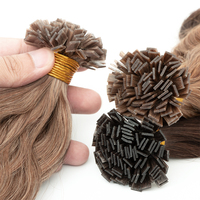 Extensions de cheveux à pointe plate doublement étirées, cheveux russes, lisses et soyeux, qualité supérieure, extensions de cheveux humains à pointe en kératine