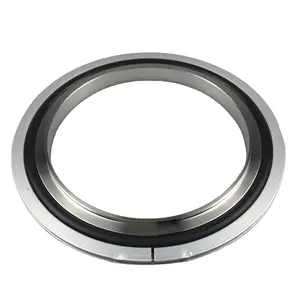 Meinuox cincin pusat KF vakum flens pipa OEM dengan O-RING FKM & cincin luar baja tahan karat Aluminium/baja tahan karat