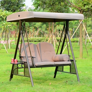 Silla Columpio de Exterior, Silla Mecedora Colgante de Diseño Moderno en Hierro Forjado para Jardín, Balcón, Patio, Uso Interior para 2-3 Personas - Product Image 1