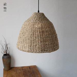 Lampe suspendue en rotin style Wabi Sabi, E27 LED, tête unique, ronde, faite à la main, pour salon de thé, chambre à coucher, salon - Product Image 2