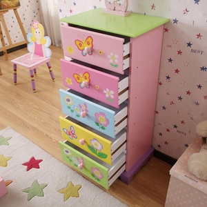 Tiroirs <span class=keywords><strong>de</strong></span> <span class=keywords><strong>rangement</strong></span> en <span class=keywords><strong>bois</strong></span> peint à la main pour enfants, commode <span class=keywords><strong>de</strong></span> <span class=keywords><strong>rangement</strong></span>, commode pour filles et garçons - Product Image 2