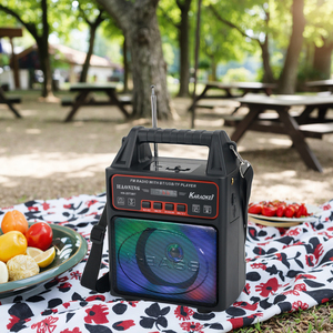 Radio FM Recargable para Exteriores Inalámbrico con Altavoces <span class=keywords><strong>MP3</strong></span>/USB/TF Reproductores de Música Portátiles Inalámbricos de Alta Calidad de Audio - Product Image 5