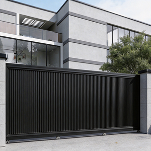 Puerta Corredera Inteligente de Aleación de Aluminio para Patio de Villa, Diseño Europeo Moderno, Anticorrosión, Doble/<span class=keywords><strong>Triple</strong></span> Templado - Product Image 4