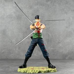 Figurine d'anime <span class=keywords><strong>One</strong></span> <span class=keywords><strong>Piece</strong></span> Zoro de 17 cm en gros, modèle de collection de bureau avec double tête et pose de combat - Product Image 5