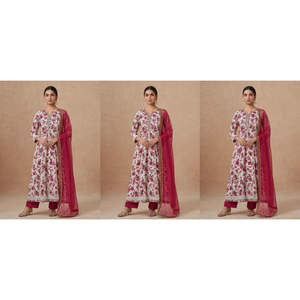 Nouvel ensemble 2 pièces pour femme, best-seller, avec de magnifiques broderies ethniques, en rayonne et matériaux recyclés, pour toutes les saisons, idéal pour les fêtes. - Product Image 1