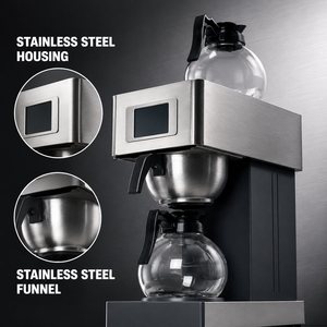Machine à café filtre commerciale à double carafe, remplissage d'eau automatique et manuel, 120V <span class=keywords><strong>1610W</strong></span> - Product Image 5