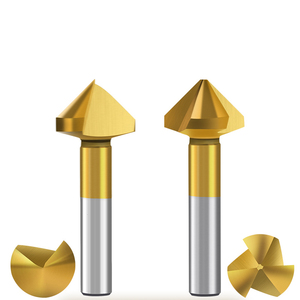 90 ° Titan Cobalt thép chamfer cắt-đơn/Ba cạnh deburring công cụ cho thép không gỉ (45 ° mũi khoan) - Product Image 4