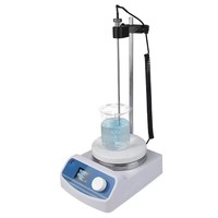 Agitateur magnétique en plastique avec plaque chauffante lcd, agitateur électrique mélangeur de laboratoire