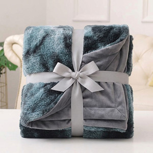 Manta de Sherpa de Doble Capa Personalizada, Gruesa y Ecológica, Reversible con Estampado Tie-Dye, Suave, de Poliéster, para Cama o Sofá - Product Image 2