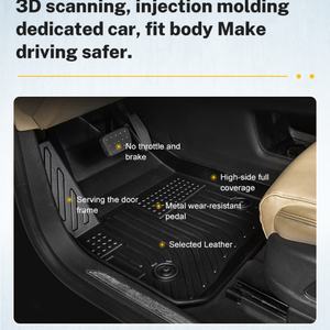 Alfombrillas de goma TPE antideslizantes 5D de lujo para coche 3 unids/set alfombra de diseño de moda para <span class=keywords><strong>AUDI</strong></span> <span class=keywords><strong>A6</strong></span> 2011-2019 - Product Image 6