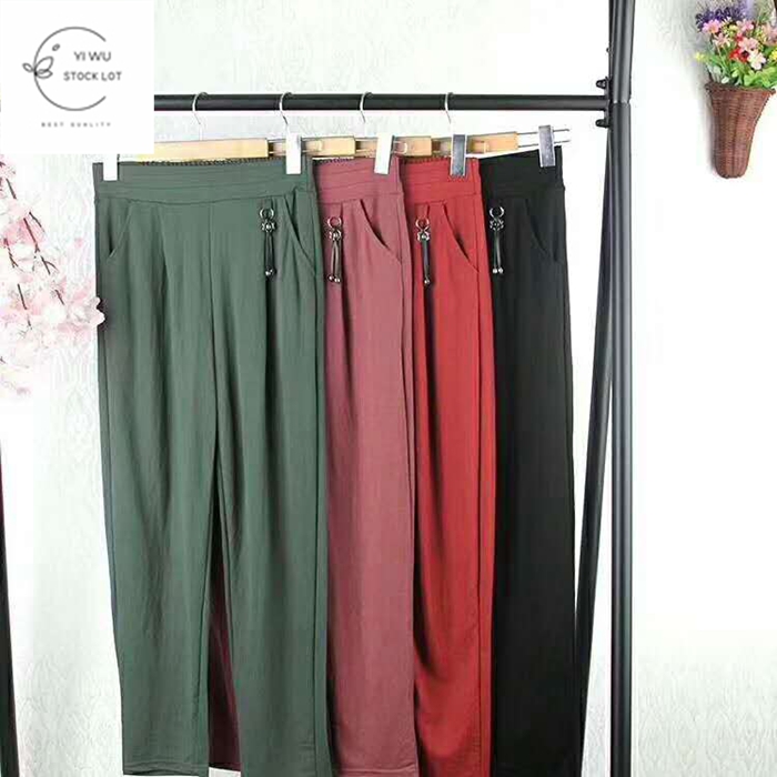 Китай, yiwu, оптовая продажа, партия одежды, женские хлопковые повседневные брюки