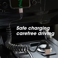 Kabel Pengisi Daya Cepat USB/Type C ke Type-C 60W Carplay Spring 6A Charger Kabel USB C untuk Ponsel