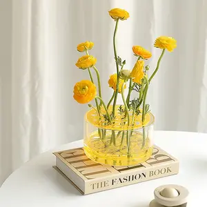 Hochzeits-Hausdekoration moderne dekorative Vase Büro dekorative Vase Rundheit klares Acryl individuelle Blumenvase