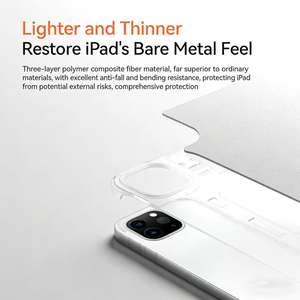 Coque en fibre de <span class=keywords><strong>verre</strong></span> composite polymère avec clip magnétique double face, protection ultra-fine, adaptée à l'iPad 10, vente en gros - Product Image 2